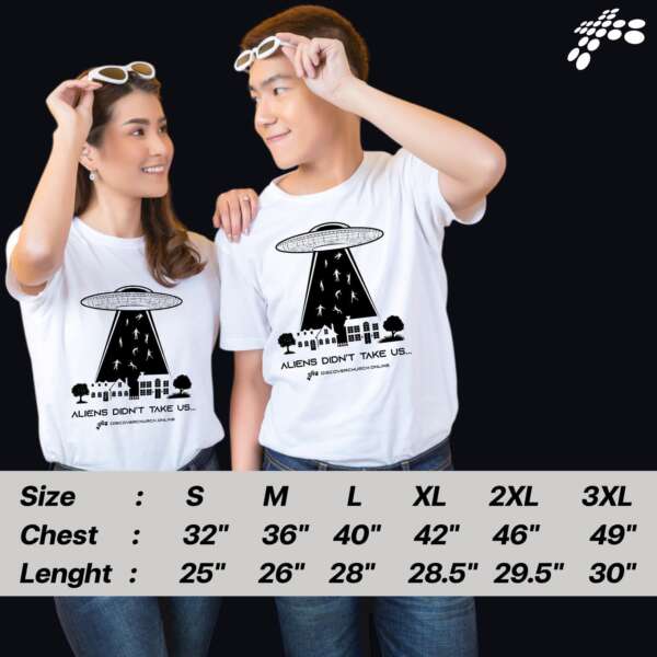 เสื้อยืด UFO "เอเลี่ยนไม่ได้รับเราขึ้นไป แต่พระเยซูเป็นผู้ที่จะมารับเรา" - Image 2