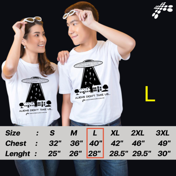 เสื้อยืด UFO "เอเลี่ยนไม่ได้รับเราขึ้นไป แต่พระเยซูเป็นผู้ที่จะมารับเรา" - Image 10