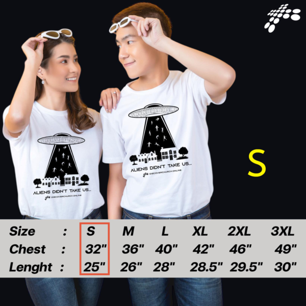 เสื้อยืด UFO "เอเลี่ยนไม่ได้รับเราขึ้นไป แต่พระเยซูเป็นผู้ที่จะมารับเรา" - Image 8